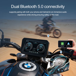<span class=keywords><strong>BMW</strong></span>バイク用スマートスクリーン、ワイヤレスCarPlay対応、6～7インチタッチスクリーン、IP67防水、デュアルBluetooth、音声コントロール＆盗難防止機能搭載 - Product Image 3