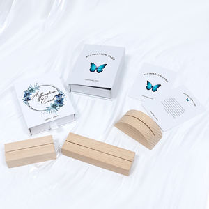 Manifestation Mental Health <span class=keywords><strong>Gift</strong></span>セルフケアポジティブマインドフルネスヒーリングマントラカード引き出しボックス付き - Product Image 3