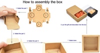 Boîte cadeau en papier kraft de luxe pour fête de noël bricolage emballage décoratif boîtes en papier à tiroir avec fenêtre pour montre bijoux