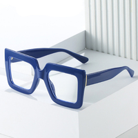 Gafas ópticas de bloqueo de luz azul cuadradas gruesas de nuevo diseñador para mujer, gafas grandes para ordenador con marcos de PC