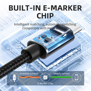 Cable <span class=keywords><strong>USB</strong></span> <span class=keywords><strong>C</strong></span> Trenzado de Nailon de 1M, Popular, con Entrega de Energía de 100W, Carga Rápida PD y Transmisión Estable para Smartphone y Switch - Product Image 4