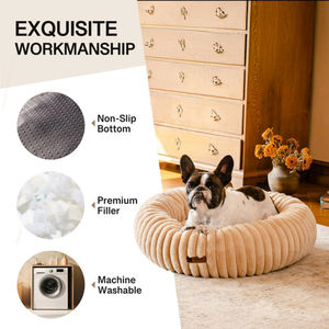 Cama para perros y gatos de felpa suave y cómoda, cojín desmontable y lavable para mascotas, cama cálida para perros - Product Image 6