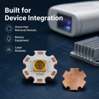 Diodo Láser VCSEL de 808nm y 12W, Módulo SMD 6565 con Sustrato de Cobre para Fabricantes de Dispositivos de Belleza y Depilación OEM
