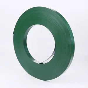 high strength 32mm green painted steel strapping metal strap packaging steel belt