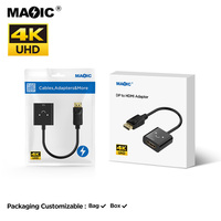 Offres Spéciales plaqué or 1080P DP vers HDMI convertisseur DP vers HDMI adaptateur pour ordinateur de bureau ordinateur portable moniteur et projecteur
