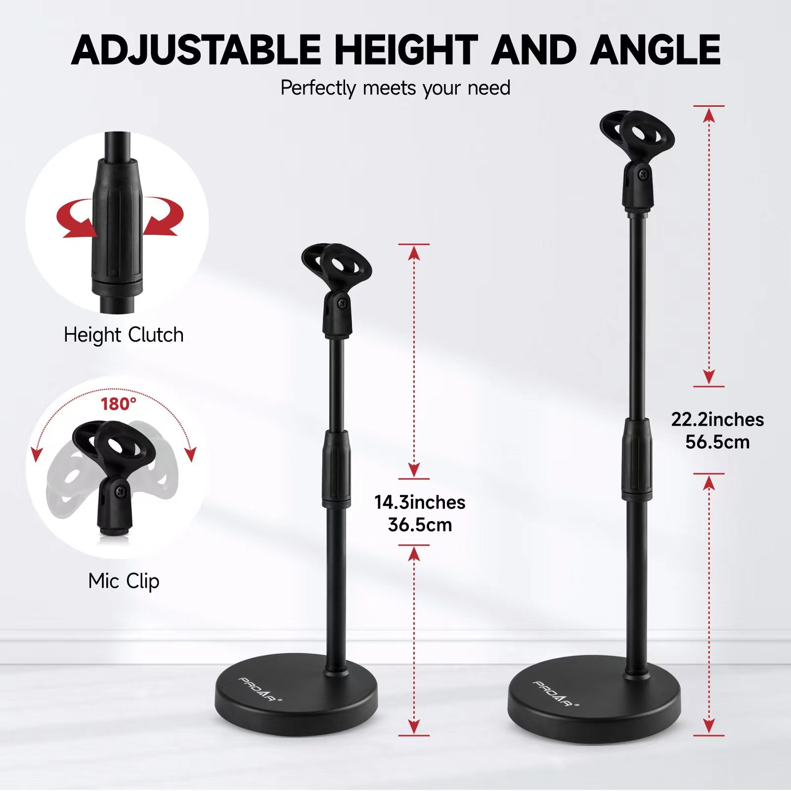 Mikinona 2-Pack Microphone Stand Trays - ABS Sound Card Holders For Streaming & Live Broadcast