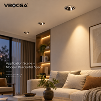 Spot encastré LED moderne pour intérieur, projecteur anti-éblouissement COB blanc chaud 10W pour hôtels et projets