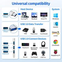 Harga Ex-Factory USB 3.0 4-Port Multiport Adapter Aluminium Alloy USB Splitter untuk iPad Pro/Laptop/Ponsel Tersedia