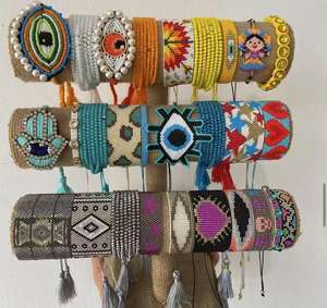 Ginee-Nueva pulsera de ojo Miyuki Nuevo diseño Pulsera ancha Pulsera de alfabeto hecha a mano - Product Image 4