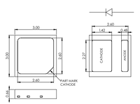Luxeon 2D 3030 Carré LES L130-3080003000X21 L130-2790003000X21 6V 6500K SMD LED Puce Diode Perles