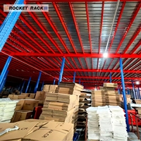 Estantería Metálica Antioxidante ROCKET RACK, Estantería de Entreplanta con Múltiples Niveles para Ahorrar Espacio