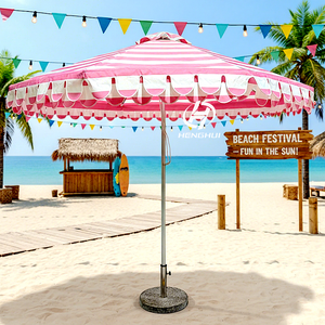 Parasols de jardin en aluminium pour café en plein air, parasols de plage, parasols de piscine d'hôtel, parasols de bord de mer, parasols en forme de coquille Saint-Jacques - Product Image 2