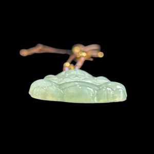 จี้หยกพม่าเกรด A แบบเหนียว น้ำแข็งใส สีเขียวลอย แกะสลักด้วยมือ รูปพระโพธิสัตว์กวน<span class=keywords><strong>อิ</strong></span><span class=keywords><strong>ม</strong></span> - Product Image 3