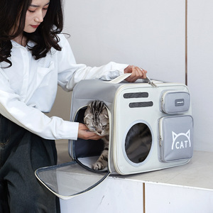 <b>Cat</b> bag/pet bag, portable handbag/shoulder bag, breathable, wide-view pet <b>backpack</b>, <b>cat</b> pet supplies. - Product Image 3