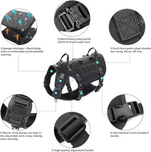 Muestra gratuita, estilo popular: Chaleco táctico reflectante personalizable para perros, chaleco ajustable para pasear y entrenar mascotas - Product Image 3