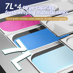 Machine à glace molle à double compresseur 60 tasses/heure, 7 saveurs, pour glace pilée et yaourts, modèle combiné - Product Image 4