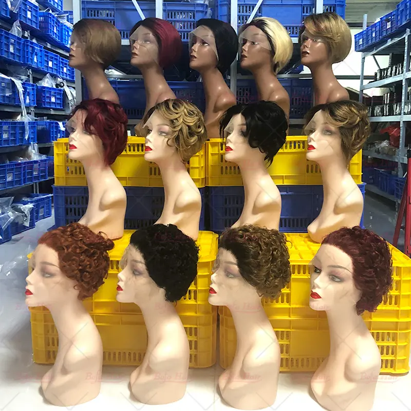 Befa pre pluck human front Lace wigs 100% virgin human hair short pixie cut lace wig,full lace wig human hair,virgin hair vendor