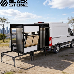 Module de bureau mobile pour camionnette avec bureau extensible, rangement intégré et solution d'espace de travail flexible - Product Image 1