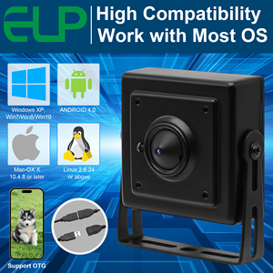 Webcam Micro USB ELP 2MP Full HD 1080P à faible luminosité, objectif 3,7 mm, capteur IMX323, compression H.264 pour l'enregistrement vidéo - Product Image 6