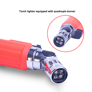 Accessoires de cuisine et d'extérieur : Petit pistolet de pulvérisation pour barbecue, briquet torche à flamme jet au gaz butane pour cigarettes et cigares, accessoires pour fumeurs - Product Image 4