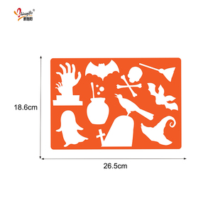 Feuilles de pochoirs de dessin d'image d'<span class=keywords><strong>arbre</strong></span> de Noël éducatives en plastique conceptions pour des modèles de <span class=keywords><strong>peinture</strong></span> d'enfants lettres formes d'alphabet - Product Image 5
