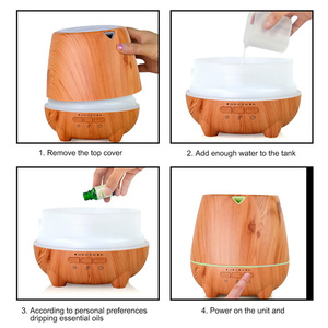 Atacado óleo essencial ultra-sônico fragrância aromaterapia 500ml grande capacidade 7 cor luz casa hotel aroma difusor - Product Image 5