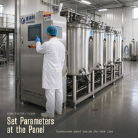Pabrik Susu Kedelai Otomatis & Lini Produksi dengan Sistem Masak Mikro-Tekanan Kapasitas 1000L/Jam-10000L/Jam