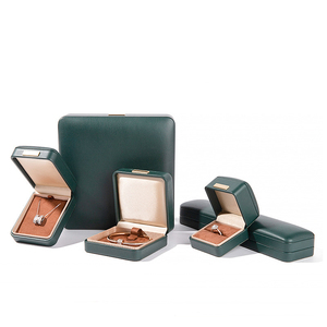Boîte à bijoux en velours marron rose poudré, coffret de luxe double pour emballage de bijoux, boîte personnalisée en cuir avec fermeture à pression - Product Image 5