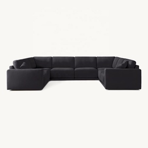 <strong>U</strong> Shape <strong>Living</strong> Room Sofa Furniture Set Comfortable Soft Modular Sectional Fabric Clouds Modern - Product Image 6