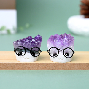 Wholesale High Quality <strong>Crystal</strong> <strong>Geode</strong> Hedgehog Amethyst Cluster Hamtaro for Home Decoration - Product Image 1