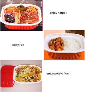 Boîte à lunch auto-chauffante en PP <span class=keywords><strong>de</strong></span> qualité alimentaire Boîtes et bacs <span class=keywords><strong>de</strong></span> rangement Conteneur alimentaire Jetable Gaufrage Emballage alimentaire 0.5mm WZ - Product Image 6