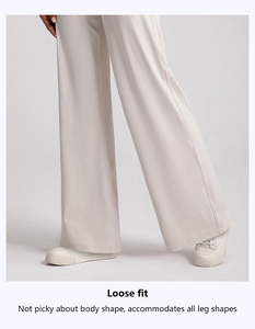 Pantalon de sport taille haute XW-CK055 pour femme, coupe ample, jambe large, personnalisable avec logo, idéal pour le yoga, le fitness et les activités de plein air, grandes tailles disponibles - Product Image 4