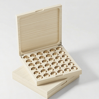 Caja de Regalo de Lujo para Dátiles de Chocolate de Ramadán, Caja de Almacenamiento de Chocolate de Nogal Mate Personalizada, Caja de Madera Reciclable con Tapa Abatible para Chocolate