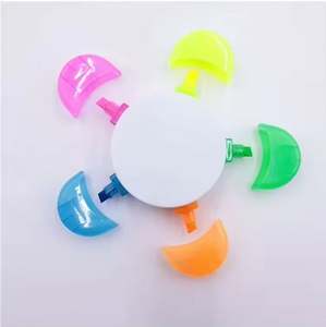 Marcadores Fluorescentes Personalizados de 5 Colores con Diseño de Flor, Marcadores con Logotipo Personalizado para Regalo o Publicidad - Product Image 5