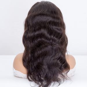 Perruque complète en dentelle de 14 pouces, cheveux vierges ondulés, 100% cheveux humains, pré-épilée avec baby hair - Product Image 4