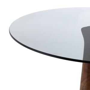 Tavolino con piano in vetro, moderno, rotondo, da salotto, per camera da letto, soggiorno, decorazione per la casa - Product Image 6