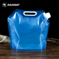 Noveau — grand pochette à bec Transparent, postiche de scellage de 5 litres avec poignée, à fond plat
