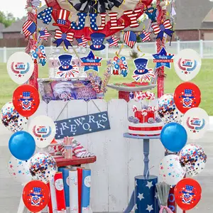 LEMON USA Independence Day July 4 National Day Party Supplies Banners Flags Cake Topper Balloons Party Decorations