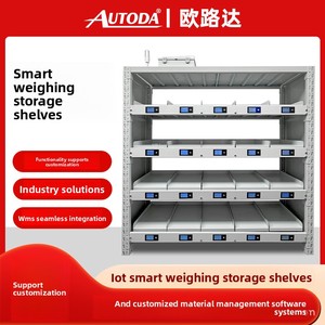 אולודה 32 מיקומי אחסון מחסן מתכת חכם מדפים לאחסון עם שקילה וספירה אוטומטית ללא צורך באנשים, ציוד מתכתי לקצה המסלול - Product Image 3