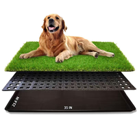 Tapis d'apprentissage de la propreté pour grands chiens et litière de type tiroir pour chiens et chats de taille moyenne/grande en matériau PP