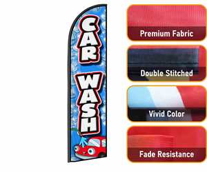 2.5*11.5 FT Car Wash High Quality Custom Feather <b>Flags</b> Beach <b>Flag</b> for Beach Party and Advertising Promotions - Product Image 5
