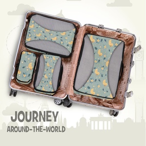 Lot de 4 cubes de rangement à motifs sombres personnalisés pour bagages, organiseurs de voyage, pochettes de compression, sacs de rangement pour valises - Product Image 6