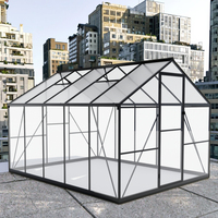 Serre solaire moderne personnalisable panneaux en polycarbonate et cadre en métal pour l'extérieur, le jardin et la maison.