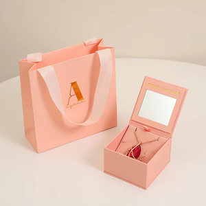 Custom Logo Fashion Magnetic Mirror Jewelry <b>Box</b> Jewelry Necklace Ring Gift Set Package <b>Box</b> Hot Sell Jewelry Storage <b>Box</b> Premium - Product Image 2