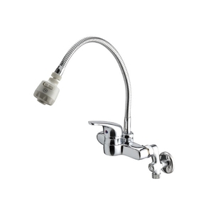 Grifo de Cocina de Latón Cromado de Calidad Superior, Montado en la Pared, para Fregadero - Product Image 1
