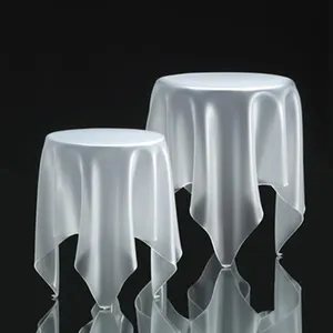 Fantaisie nappe colorée forme fantôme table acrylique, acrylique dessert table basse