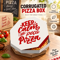 Boîte à pizza personnalisée avec logo imprimé, emballage en carton ondulé résistant à la graisse, service d'échantillonnage gratuit