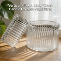 Customized Logo Stripe Glass Sugar Jar Food Grade for Restaurant Use Holiday Decoration Centerpiece Wholesale