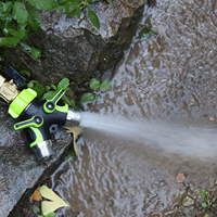 Raccord de robinet extérieur en plastique et alliage de zinc pour tuyau d'arrosage, séparateur 2 voies, connecteur d'eau en caoutchouc robuste, raccord en Y avec vannes d'arrêt 3/4