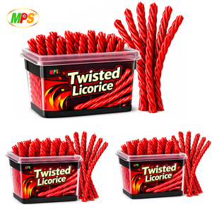 Vente directe d'usine de bonbons Halal Twists <span class=keywords><strong>à</strong></span> <span class=keywords><strong>la</strong></span> <span class=keywords><strong>fraise</strong></span>, <span class=keywords><strong>à</strong></span> <span class=keywords><strong>la</strong></span> <span class=keywords><strong>réglisse</strong></span>, <span class=keywords><strong>à</strong></span> faible teneur en gras - Product Image 1